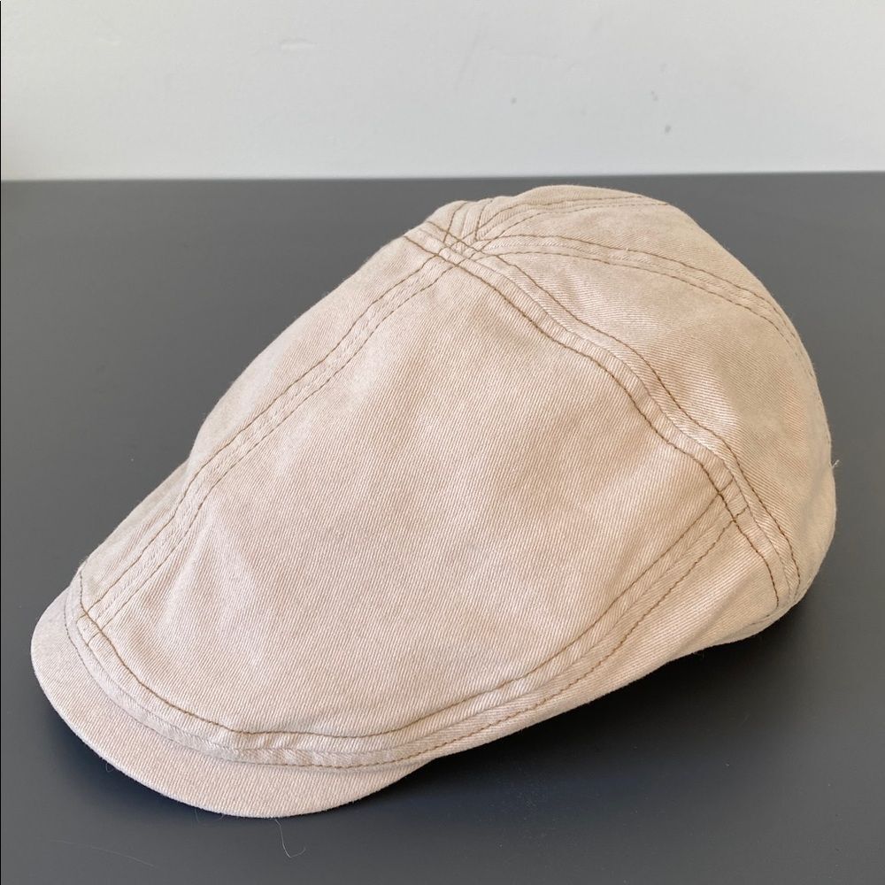 Stetson Cotton Light Tan Cap Large/XL Contrast Stitching Accents Boho Street